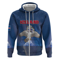 Personalized Iceland Zip Hoodie The Gyrfalcon With Symbol - Wonder Print Shop