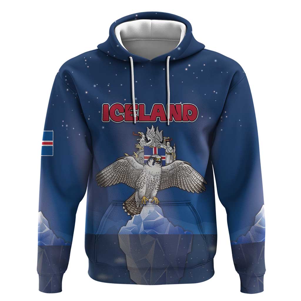 Personalized Iceland Zip Hoodie The Gyrfalcon With Symbol - Wonder Print Shop