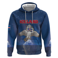Personalized Iceland Zip Hoodie The Gyrfalcon With Symbol - Wonder Print Shop