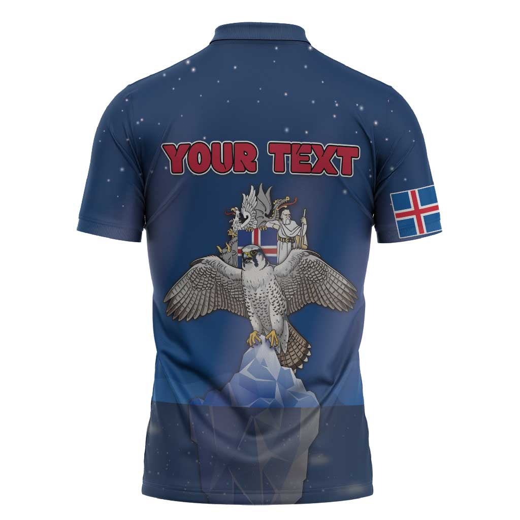 Personalized Iceland Zipper Polo Shirt The Gyrfalcon With Symbol - Wonder Print Shop