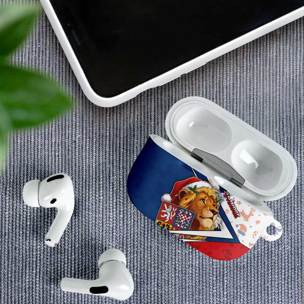 Czech Republic Christmas AirPods Case The Lion With Coat Of Arms - Wonder Print Shop