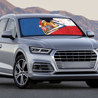 Czech Republic Christmas Auto Sun Shade The Lion With Coat Of Arms - Wonder Print Shop