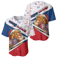 Czech Republic Christmas Baseball Jersey The Lion With Coat Of Arms - Wonder Print Shop