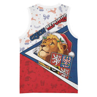 Czech Republic Christmas Basketball Jersey The Lion With Coat Of Arms - Wonder Print Shop