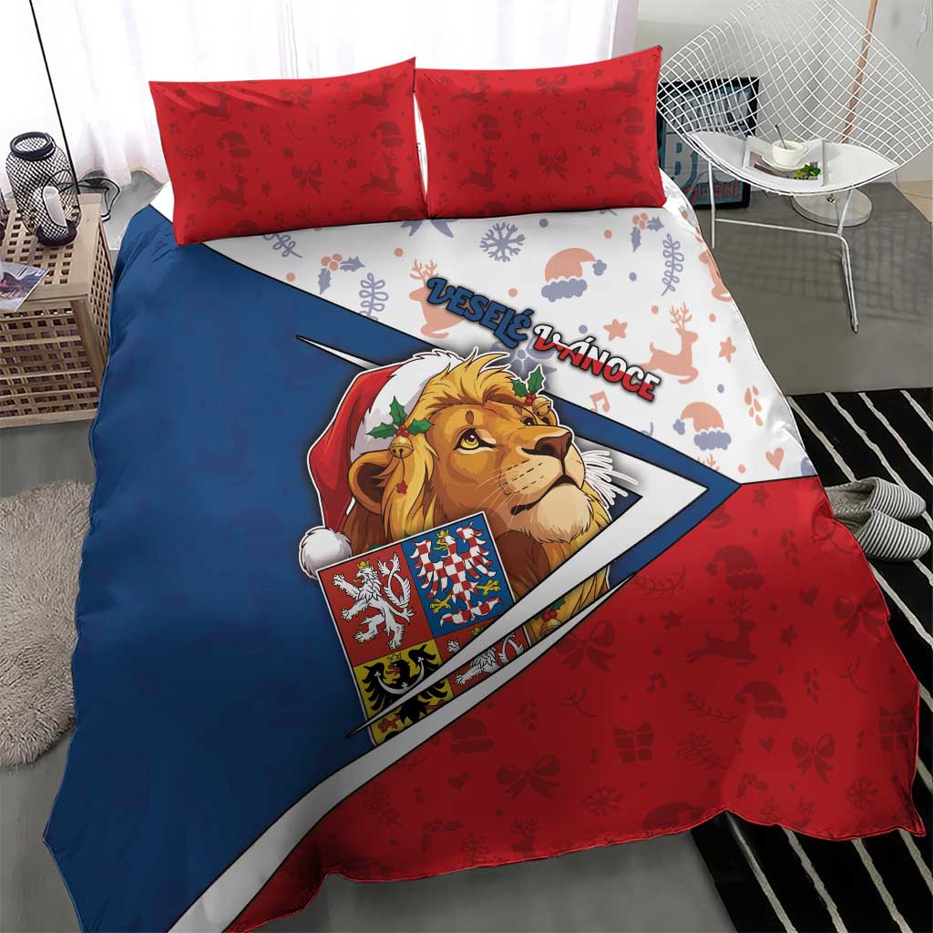 Czech Republic Christmas Bedding Set The Lion With Coat Of Arms - Wonder Print Shop