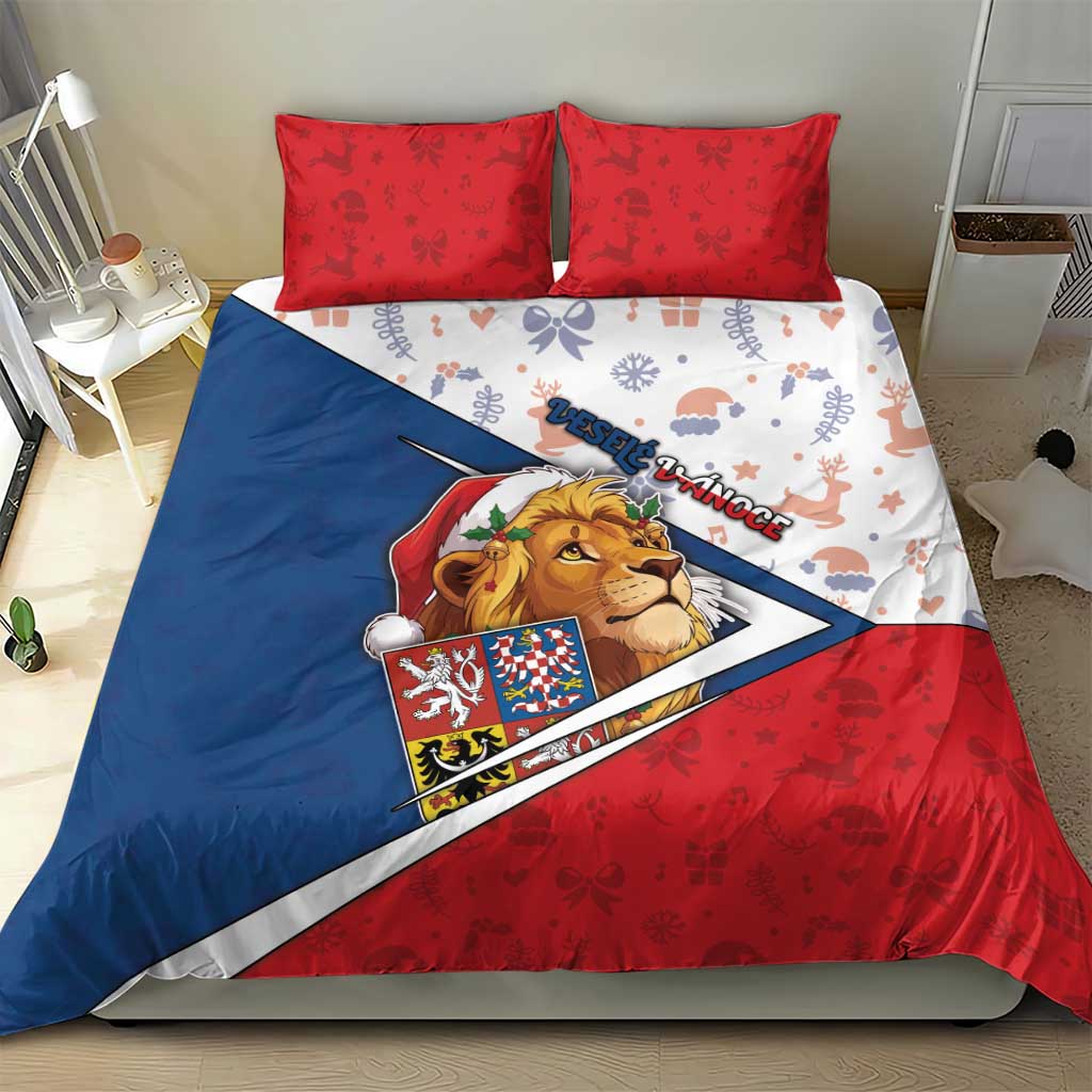 Czech Republic Christmas Bedding Set The Lion With Coat Of Arms - Wonder Print Shop