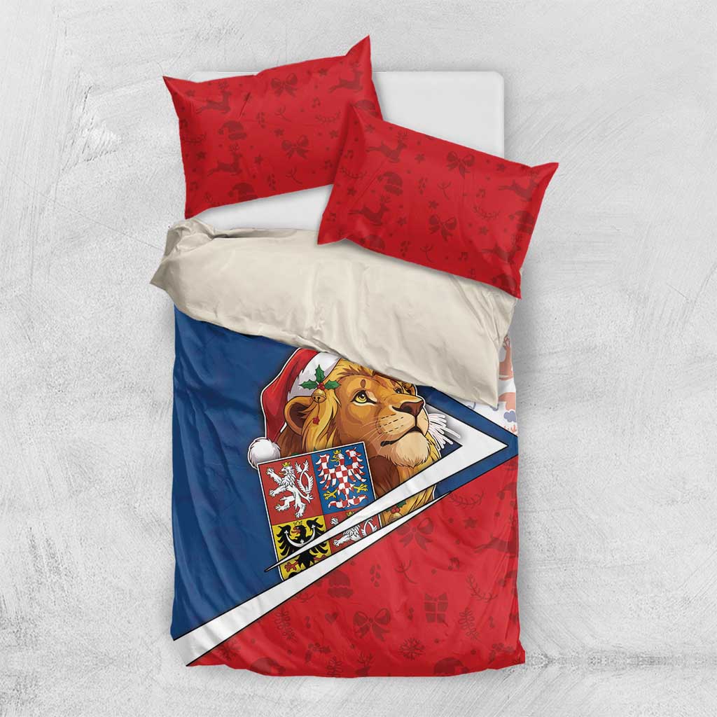 Czech Republic Christmas Bedding Set The Lion With Coat Of Arms - Wonder Print Shop