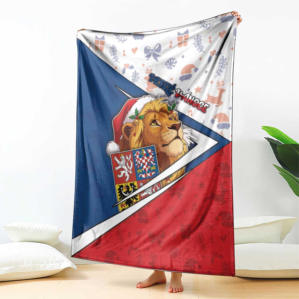 Czech Republic Christmas Blanket The Lion With Coat Of Arms - Wonder Print Shop