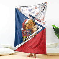 Czech Republic Christmas Blanket The Lion With Coat Of Arms - Wonder Print Shop