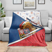 Czech Republic Christmas Blanket The Lion With Coat Of Arms - Wonder Print Shop