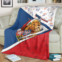Czech Republic Christmas Blanket The Lion With Coat Of Arms - Wonder Print Shop