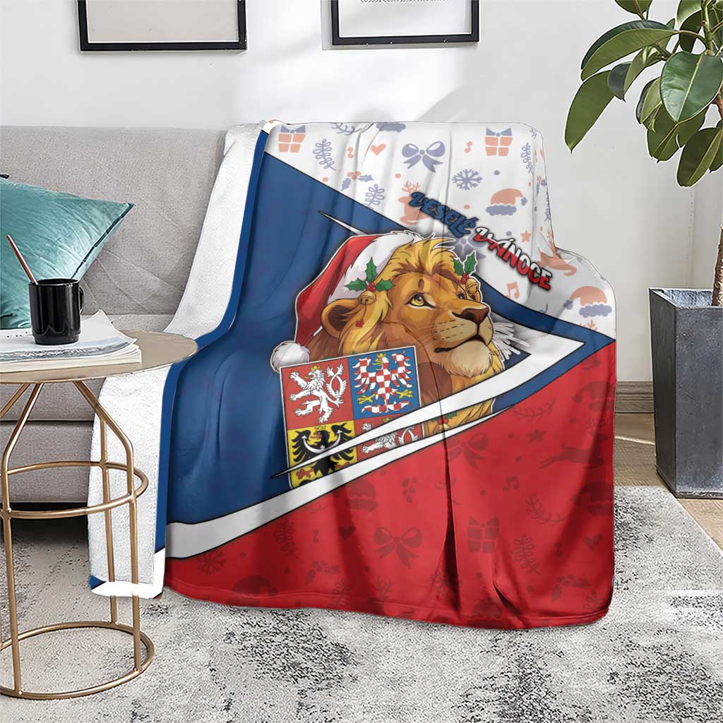 Czech Republic Christmas Blanket The Lion With Coat Of Arms - Wonder Print Shop