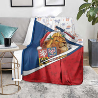 Czech Republic Christmas Blanket The Lion With Coat Of Arms - Wonder Print Shop