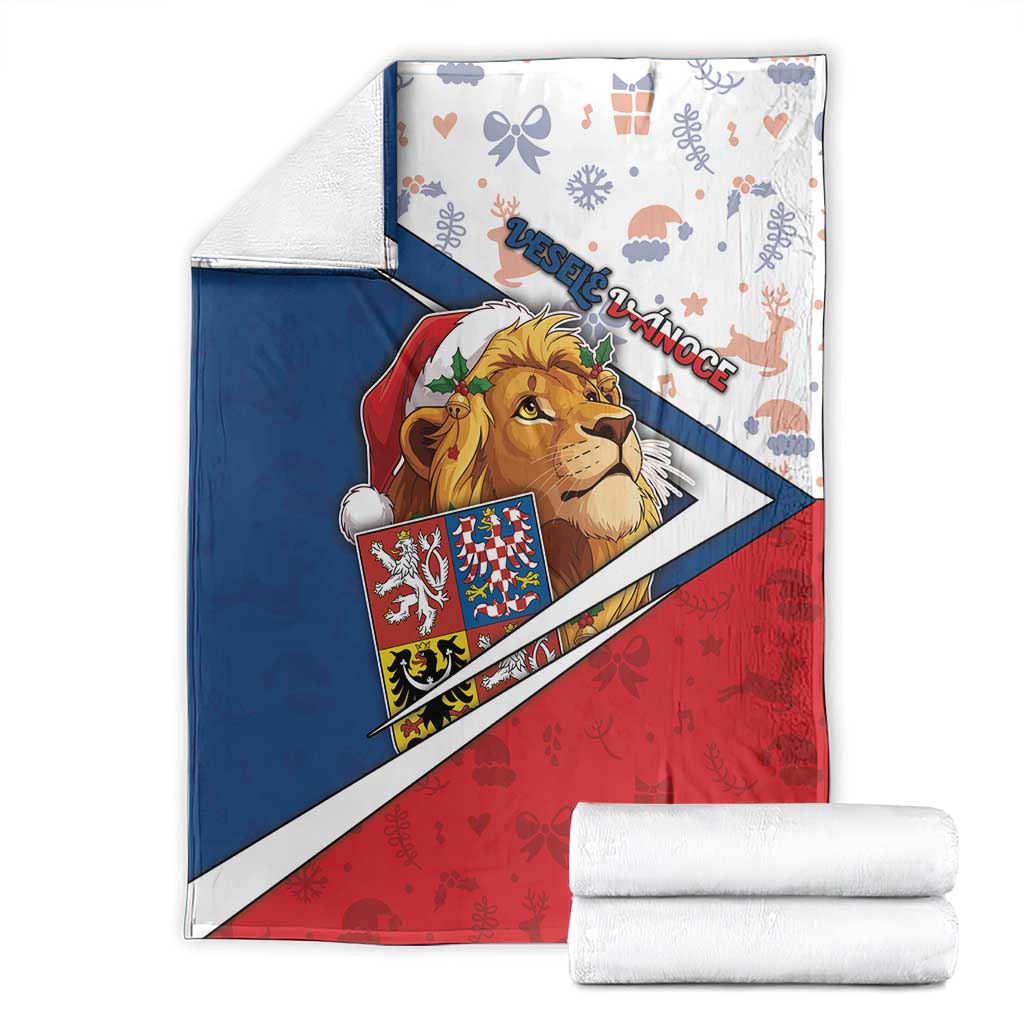 Czech Republic Christmas Blanket The Lion With Coat Of Arms - Wonder Print Shop