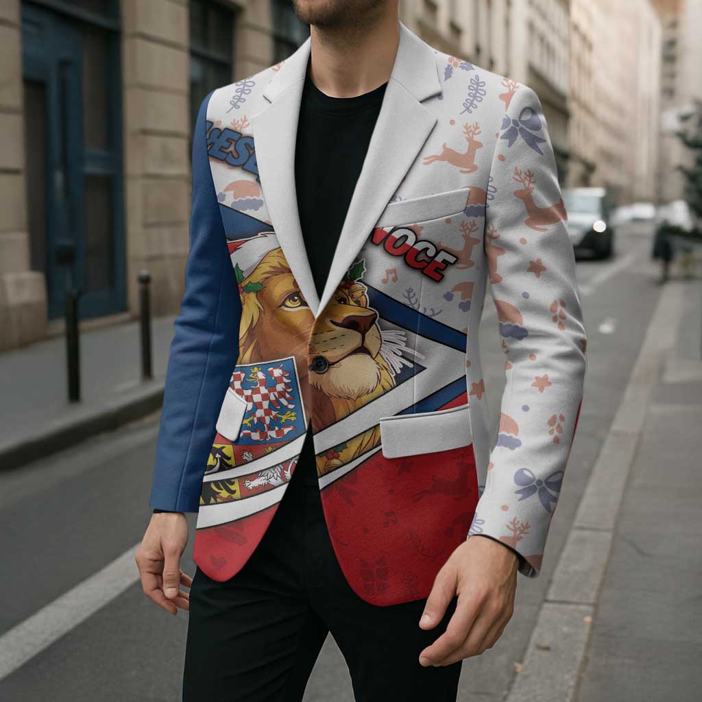Czech Republic Christmas Blazer The Lion With Coat Of Arms - Wonder Print Shop