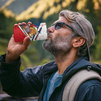 Czech Republic Christmas 4 in 1 Can Cooler Tumbler The Lion With Coat Of Arms - Wonder Print Shop