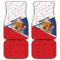 Czech Republic Christmas Car Mats The Lion With Coat Of Arms - Wonder Print Shop