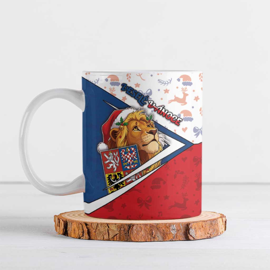 Czech Republic Christmas Ceramic Mug The Lion With Coat Of Arms - Wonder Print Shop