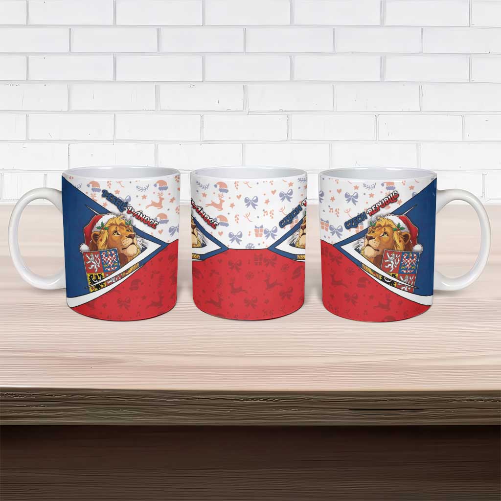Czech Republic Christmas Ceramic Mug The Lion With Coat Of Arms - Wonder Print Shop