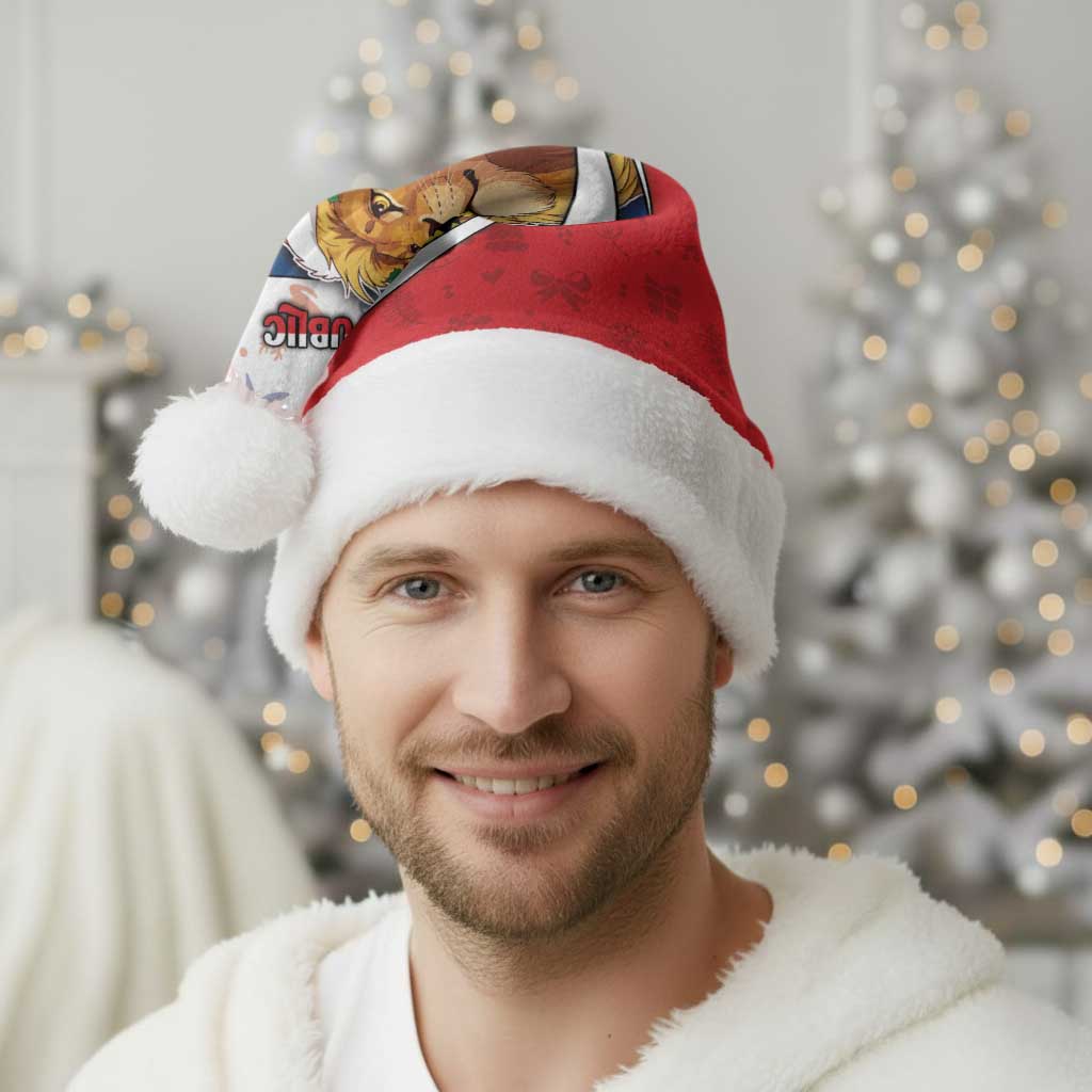 Czech Republic Christmas Santa Hat The Lion With Coat Of Arms - Wonder Print Shop