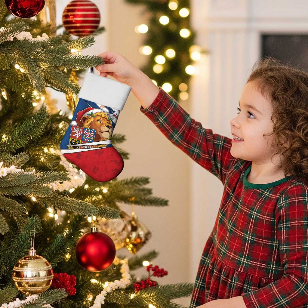 Czech Republic Christmas Stocking The Lion With Coat Of Arms - Wonder Print Shop