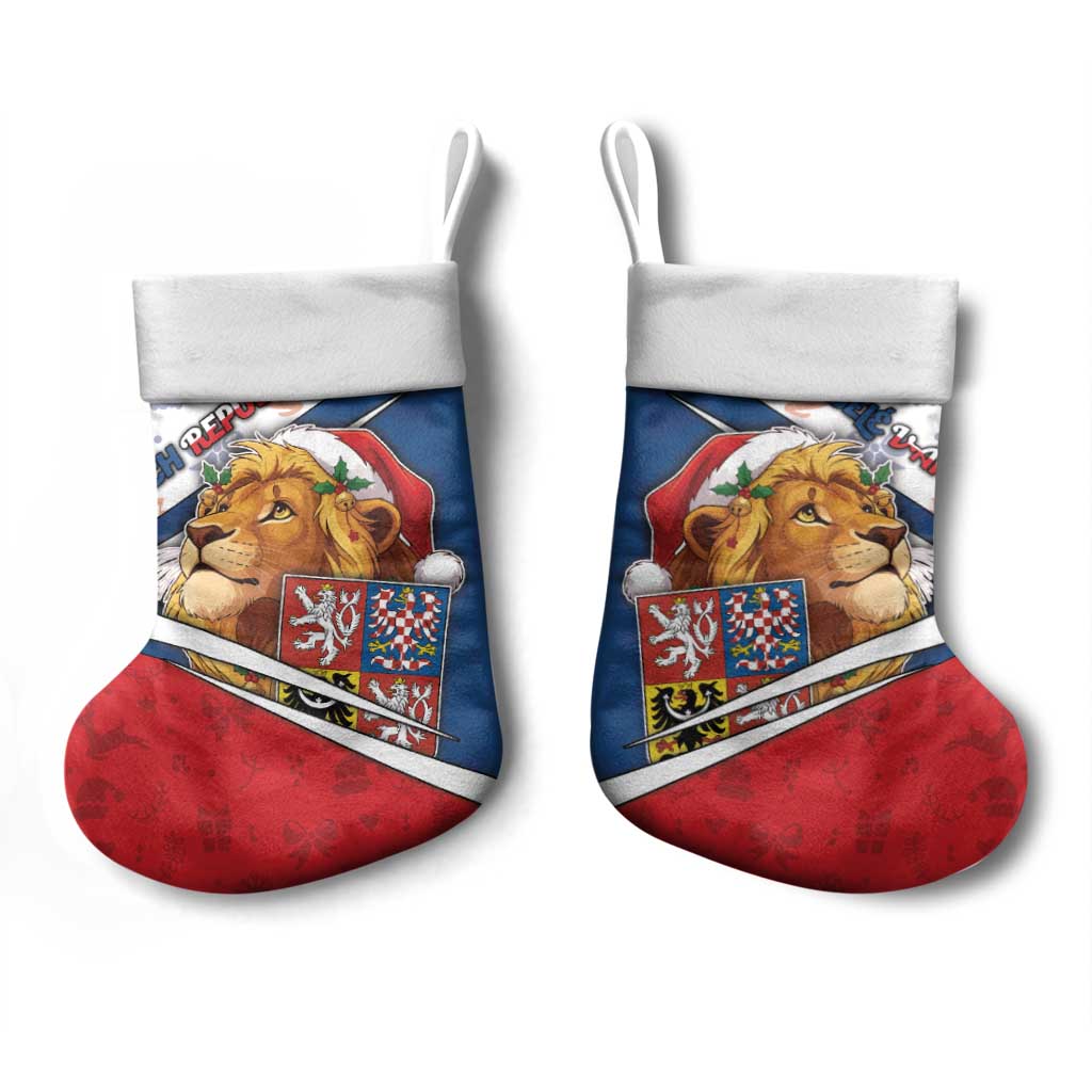 Czech Republic Christmas Stocking The Lion With Coat Of Arms - Wonder Print Shop