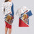 Czech Republic Christmas Couples Matching Long Sleeve Bodycon Dress and Hawaiian Shirt The Lion With Coat Of Arms - Wonder Print Shop