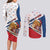 Czech Republic Christmas Couples Matching Long Sleeve Bodycon Dress and Long Sleeve Button Shirt The Lion With Coat Of Arms - Wonder Print Shop