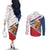 Czech Republic Christmas Couples Matching Off The Shoulder Long Sleeve Dress and Long Sleeve Button Shirt The Lion With Coat Of Arms - Wonder Print Shop