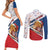 Czech Republic Christmas Couples Matching Short Sleeve Bodycon Dress and Long Sleeve Button Shirt The Lion With Coat Of Arms - Wonder Print Shop