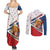 Czech Republic Christmas Couples Matching Summer Maxi Dress and Long Sleeve Button Shirt The Lion With Coat Of Arms - Wonder Print Shop