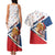 Czech Republic Christmas Couples Matching Tank Maxi Dress and Hawaiian Shirt The Lion With Coat Of Arms - Wonder Print Shop