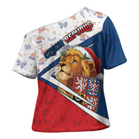 Czech Republic Christmas Cross Shoulder Shirt The Lion With Coat Of Arms - Wonder Print Shop