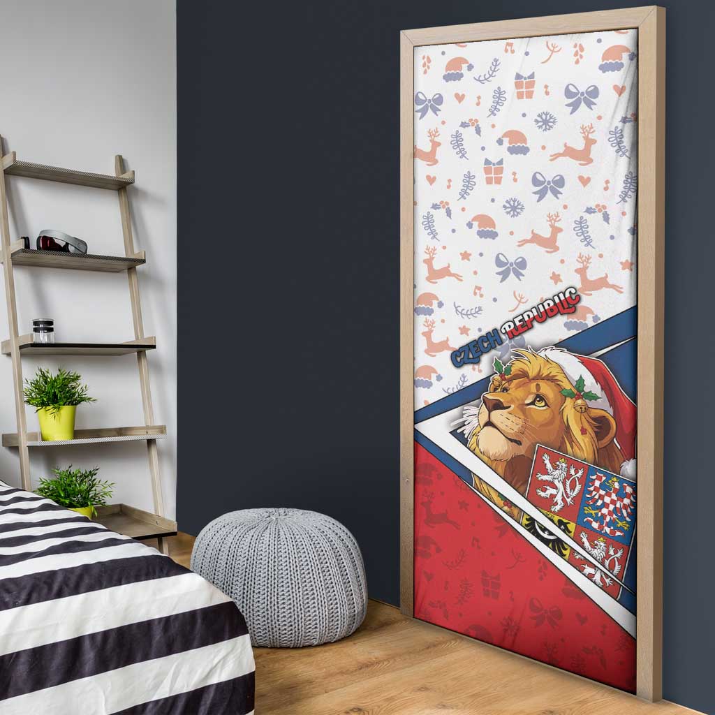 Czech Republic Christmas Door Cover The Lion With Coat Of Arms - Wonder Print Shop