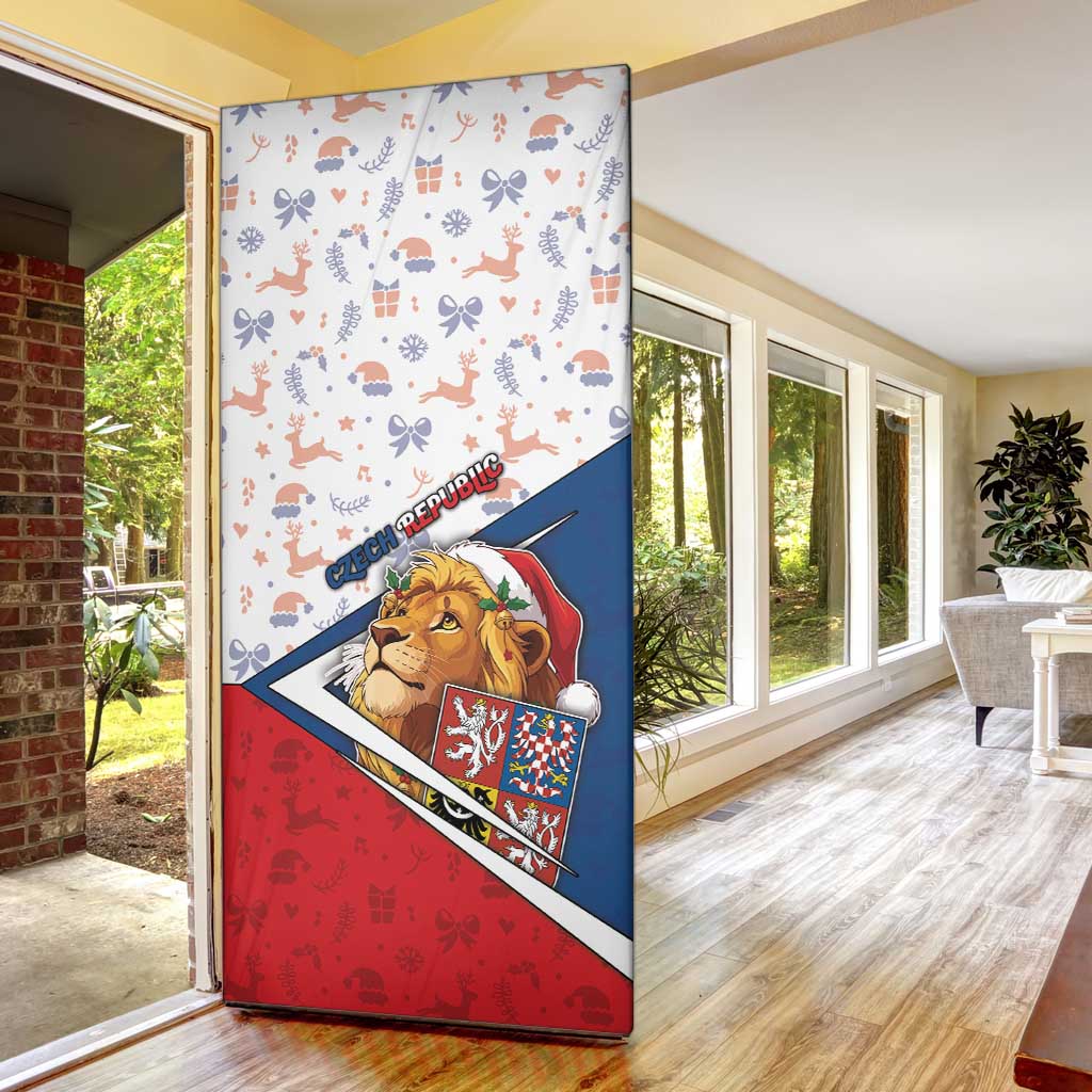 Czech Republic Christmas Door Cover The Lion With Coat Of Arms - Wonder Print Shop