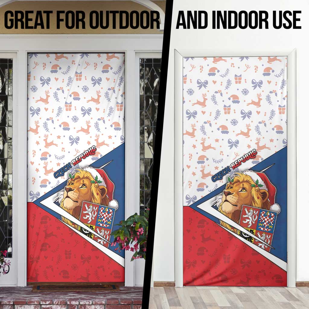 Czech Republic Christmas Door Cover The Lion With Coat Of Arms - Wonder Print Shop