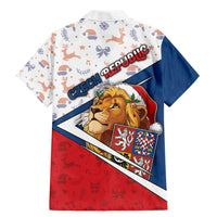Czech Republic Christmas Family Matching Mermaid Dress and Hawaiian Shirt The Lion With Coat Of Arms - Wonder Print Shop