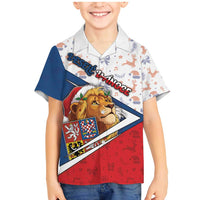 Czech Republic Christmas Family Matching Mermaid Dress and Hawaiian Shirt The Lion With Coat Of Arms - Wonder Print Shop