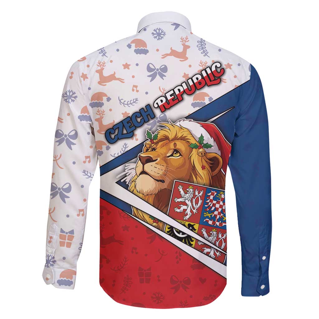 Czech Republic Christmas Family Matching Puletasi and Hawaiian Shirt The Lion With Coat Of Arms - Wonder Print Shop