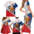 Czech Republic Christmas Family Matching Short Sleeve Bodycon Dress and Hawaiian Shirt The Lion With Coat Of Arms - Wonder Print Shop