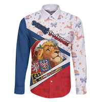 Czech Republic Christmas Family Matching Summer Maxi Dress and Hawaiian Shirt The Lion With Coat Of Arms - Wonder Print Shop