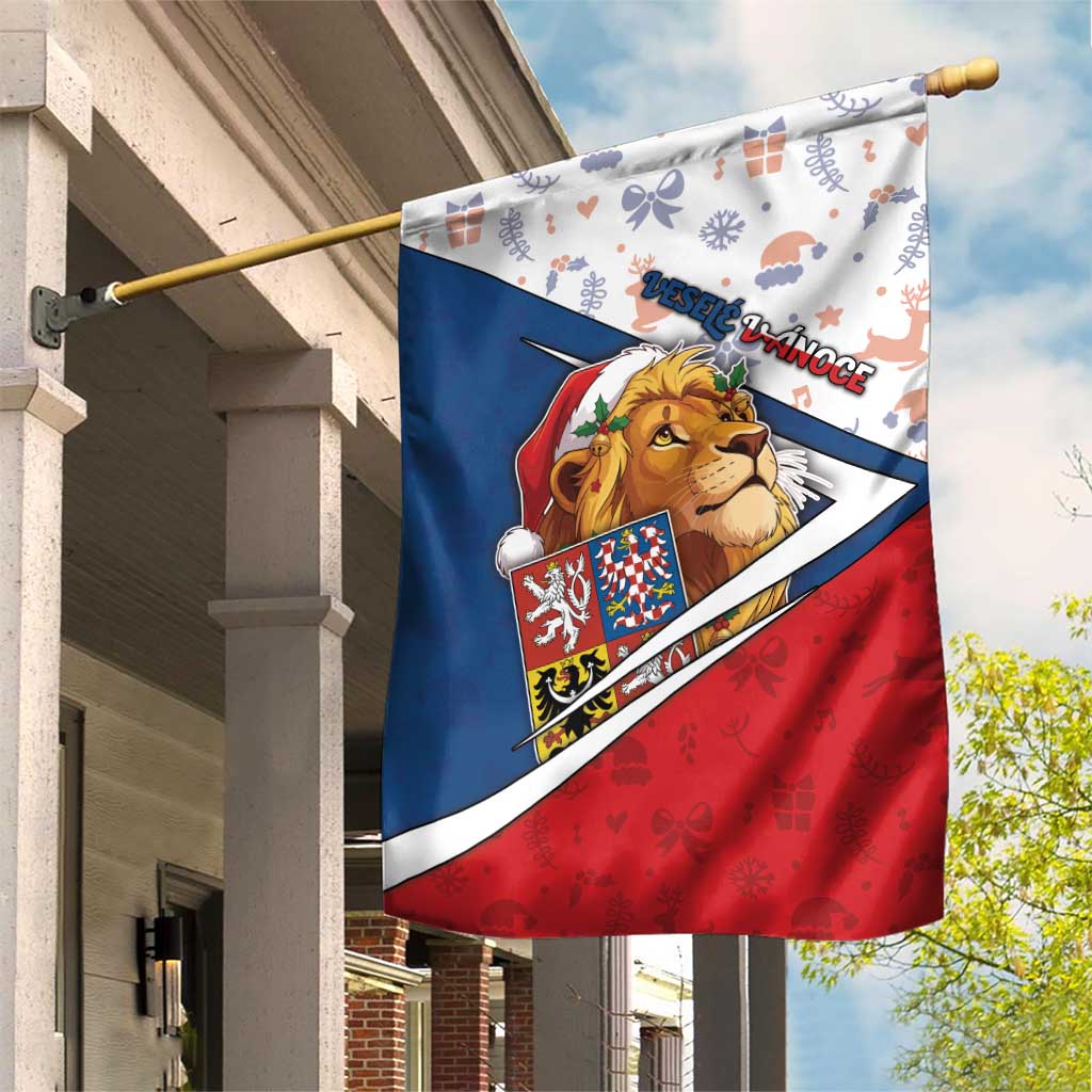 Czech Republic Christmas Garden Flag The Lion With Coat Of Arms - Wonder Print Shop