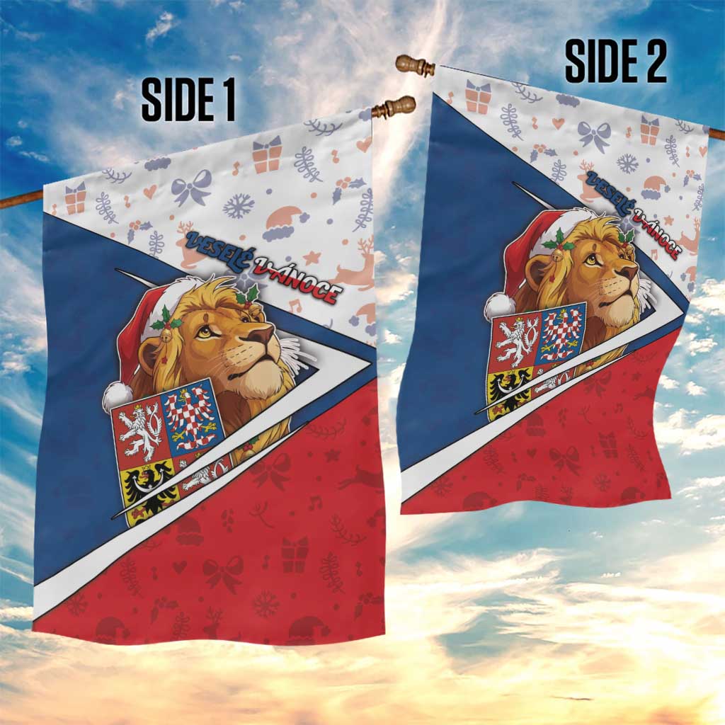 Czech Republic Christmas Garden Flag The Lion With Coat Of Arms - Wonder Print Shop