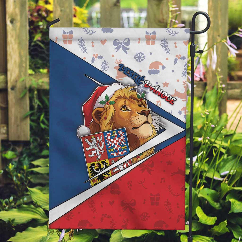 Czech Republic Christmas Garden Flag The Lion With Coat Of Arms - Wonder Print Shop
