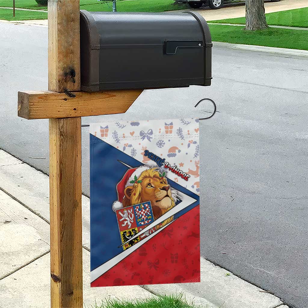 Czech Republic Christmas Garden Flag The Lion With Coat Of Arms - Wonder Print Shop