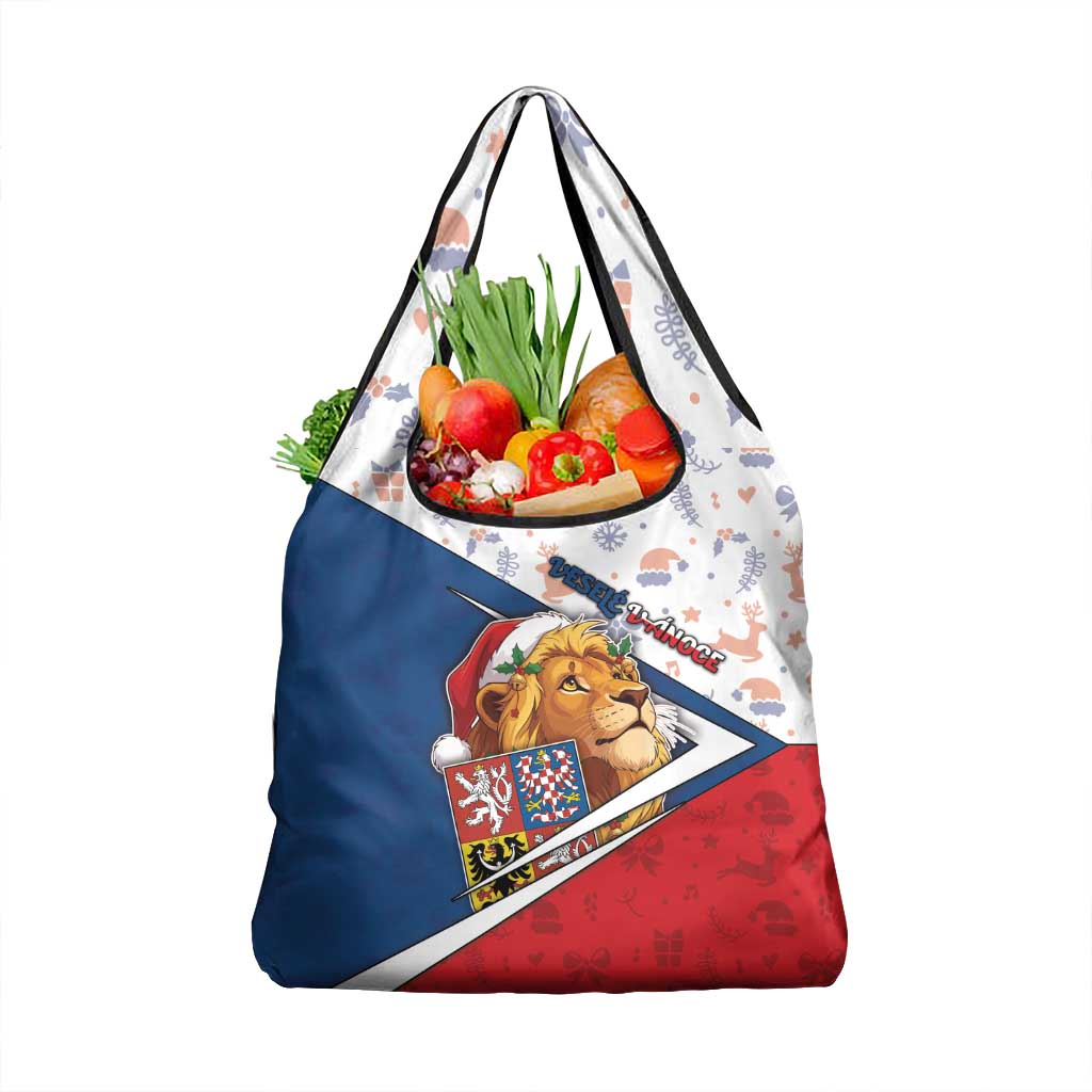 Czech Republic Christmas Grocery Bag The Lion With Coat Of Arms - Wonder Print Shop