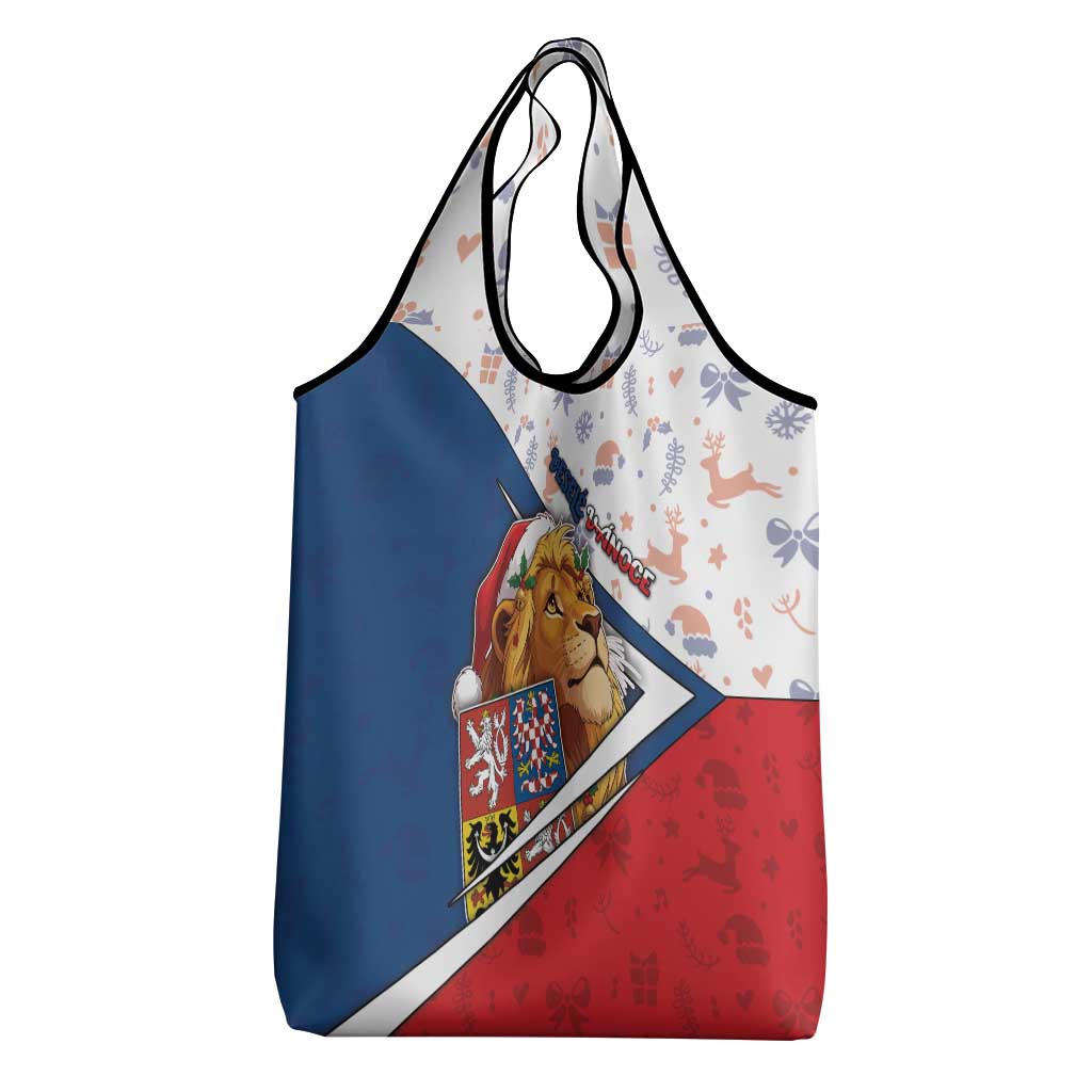 Czech Republic Christmas Grocery Bag The Lion With Coat Of Arms - Wonder Print Shop
