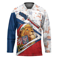 Czech Republic Christmas Hockey Jersey The Lion With Coat Of Arms - Wonder Print Shop