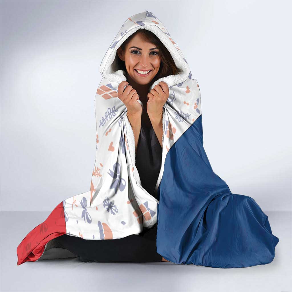 Czech Republic Christmas Hooded Blanket The Lion With Coat Of Arms - Wonder Print Shop