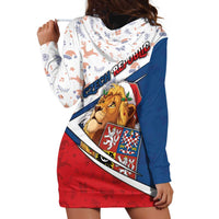 Czech Republic Christmas Hoodie Dress The Lion With Coat Of Arms - Wonder Print Shop
